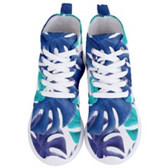 Leaves Tropical Blue Green Nature Women s Lightweight High Top Sneakers