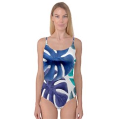 Leaves Tropical Blue Green Nature Camisole Leotard 