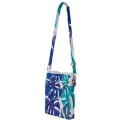 Leaves Tropical Blue Green Nature Multi Function Travel Bag