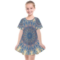 Kaleidoscope Mandala Kids  Smock Dress by Alisyart