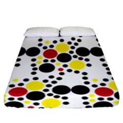 Pattern Circle Texture Fitted Sheet (queen Size) by Alisyart