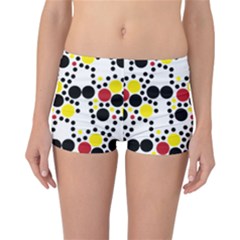 Pattern Circle Texture Reversible Boyleg Bikini Bottoms