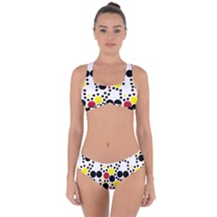 Pattern Circle Texture Criss Cross Bikini Set