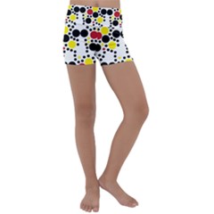 Pattern Circle Texture Kids  Lightweight Velour Yoga Shorts