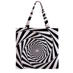 Pattern Texture Spiral Zipper Grocery Tote Bag