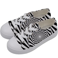 Pattern Texture Spiral Kids  Low Top Canvas Sneakers