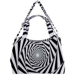 Pattern Texture Spiral Double Compartment Shoulder Bag