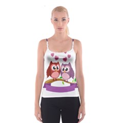 Owl Cartoon Bird Spaghetti Strap Top