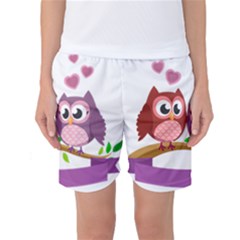 Owl Cartoon Bird Women s Basketball Shorts by Alisyart