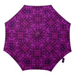 Purple Triangle Pattern Hook Handle Umbrellas (Small)