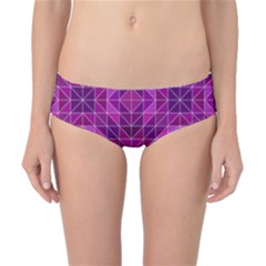 Purple Triangle Pattern Classic Bikini Bottoms