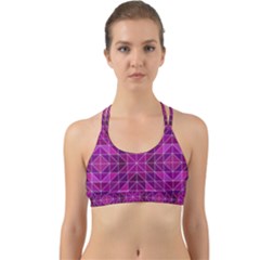 Purple Triangle Pattern Back Web Sports Bra