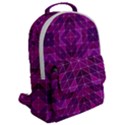 Purple Triangle Pattern Flap Pocket Backpack (Large) View2