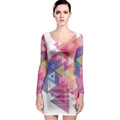 Science And Technology Triangle Long Sleeve Bodycon Dress by Alisyart