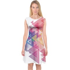 Science And Technology Triangle Capsleeve Midi Dress by Alisyart