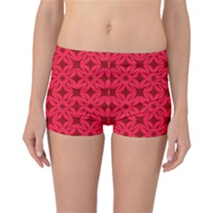 Red Magenta Wallpaper Seamless Pattern Boyleg Bikini Bottoms