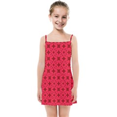 Red Magenta Wallpaper Seamless Pattern Kids  Summer Sun Dress