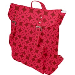 Red Magenta Wallpaper Seamless Pattern Buckle Up Backpack