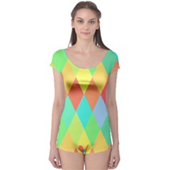 Low Poly Triangles Boyleg Leotard  by Pakrebo