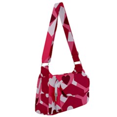 Pink Hearts Pattern Love Shape Post Office Delivery Bag by Pakrebo