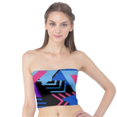Memphis Pattern Geometric Abstract Tube Top