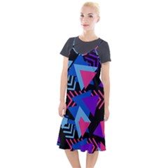 Memphis Pattern Geometric Abstract Camis Fishtail Dress