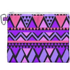 Seamless Purple Pink Pattern Canvas Cosmetic Bag (xxxl) by Pakrebo