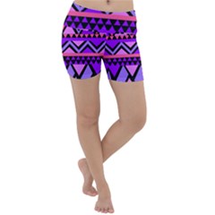 Seamless Purple Pink Pattern Lightweight Velour Yoga Shorts by Pakrebo