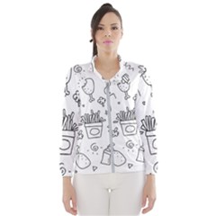 Set Chalk Out Scribble Collection Windbreaker (women) by Pakrebo