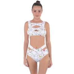 Set Chalk Out Chitchat Scribble Bandaged Up Bikini Set  by Pakrebo