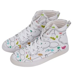 Set Chalk Out Chitchat Scribble Women s Hi-top Skate Sneakers by Pakrebo