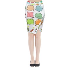 Set Collection Balloon Image Midi Wrap Pencil Skirt by Pakrebo