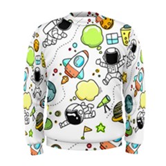 Sketch Cartoon Space Set Men s Sweatshirt by Pakrebo