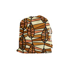 Autumn Leaf Mosaic Seamless Drawstring Pouch (Medium)