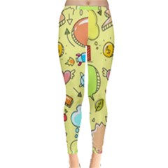 Cute Sketch Child Graphic Funny Inside Out Leggings by Pakrebo