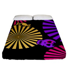 Seamless Halloween Day Of The Dead Fitted Sheet (King Size)