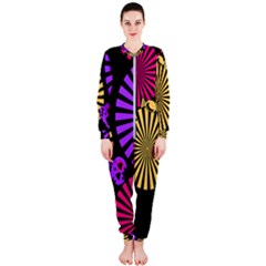 Seamless Halloween Day Of The Dead OnePiece Jumpsuit (Ladies) 