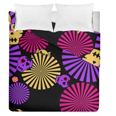 Seamless Halloween Day Of The Dead Duvet Cover Double Side (Queen Size)