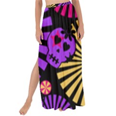 Seamless Halloween Day Of The Dead Maxi Chiffon Tie-Up Sarong