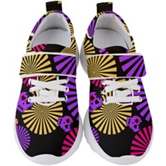 Seamless Halloween Day Of The Dead Kids  Velcro Strap Shoes