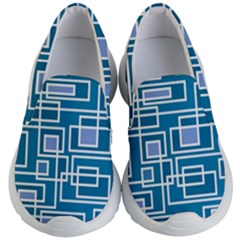 Geometric Rectangle Shape Linear Kids  Lightweight Slip Ons by Pakrebo