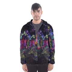 Grunge Paint Splatter Splash Ink Hooded Windbreaker (men) by Pakrebo