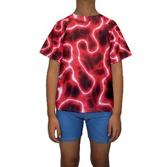 Pattern Background Abstract Kids  Short Sleeve Swimwear