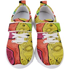 Pattern Background Abstract Kids  Velcro Strap Shoes