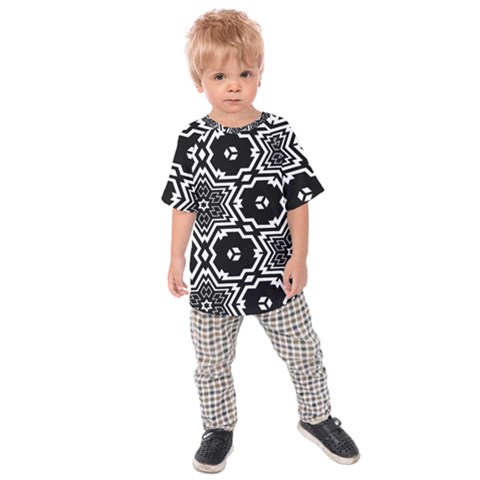 Black And White Pattern Background Structure Kids  Raglan Tee by Pakrebo