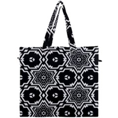 Black And White Pattern Background Structure Canvas Travel Bag by Pakrebo