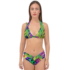 Fractal Mandelbrot Art Wallpaper Double Strap Halter Bikini Set by Pakrebo