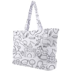 Baby Hand Sketch Drawn Toy Doodle Simple Shoulder Bag by Pakrebo