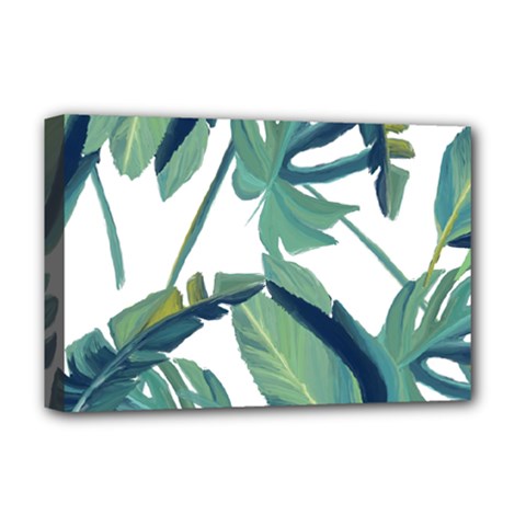 Plants Leaves Tropical Nature Deluxe Canvas 18  X 12  (stretched) by Alisyart