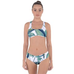 Plants Leaves Tropical Nature Criss Cross Bikini Set by Alisyart